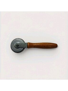 Vintage KrimpKut Pastry Pie Crimper Sealer Wheel Pastry Cutter Wood Handle